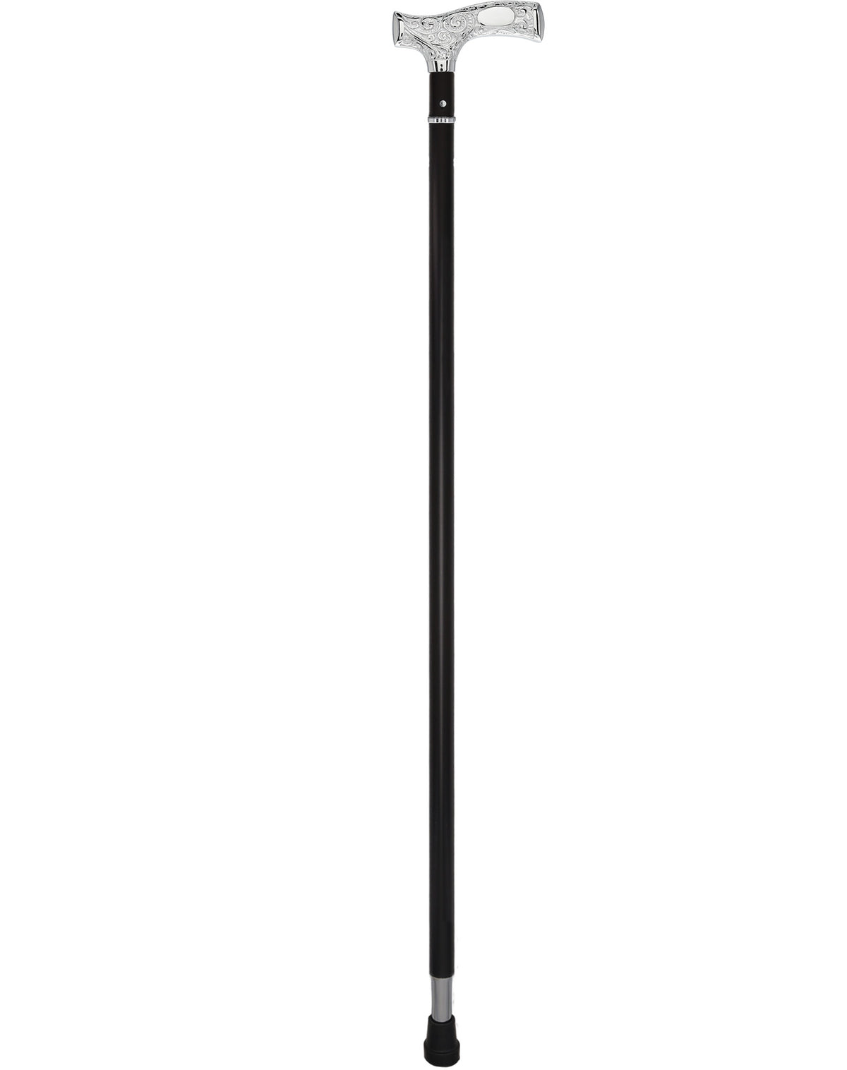 Custom RC Swords Engravable Chrome Fritz Sword Cane – Black Metal Shaft, 29" Blade