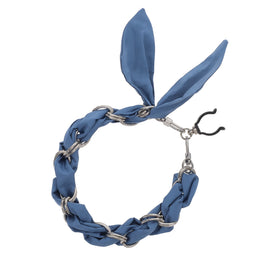 Luxury Satin Scarf: Songbird Silk, Chain Wrist & Clip