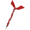 Silver Chain Wrist Strap - Luxury Red Silk Satin Scarf for 18-25mm canes