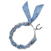 FashionStix Luxury Songbird Silk Satin scarf with Chain Wrist Strap with Clip Holder