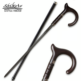 Shikoto Gentleman's Hook Damascus Sword Cane
