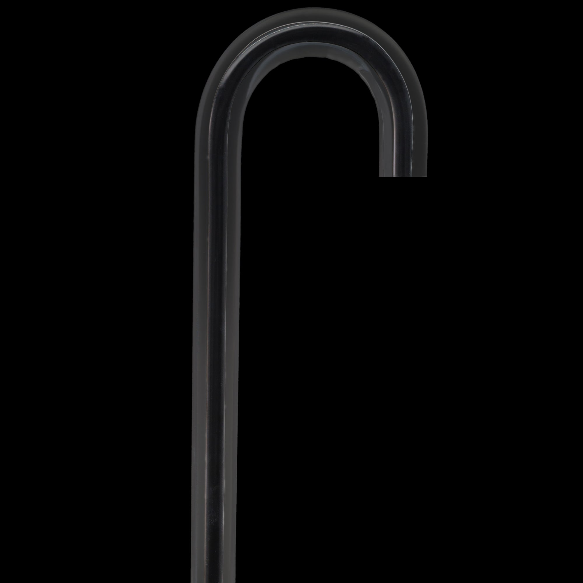 Dr. House Inspired Flame Cane "The Phoenix" - Clear Acrylic, Black Stripe