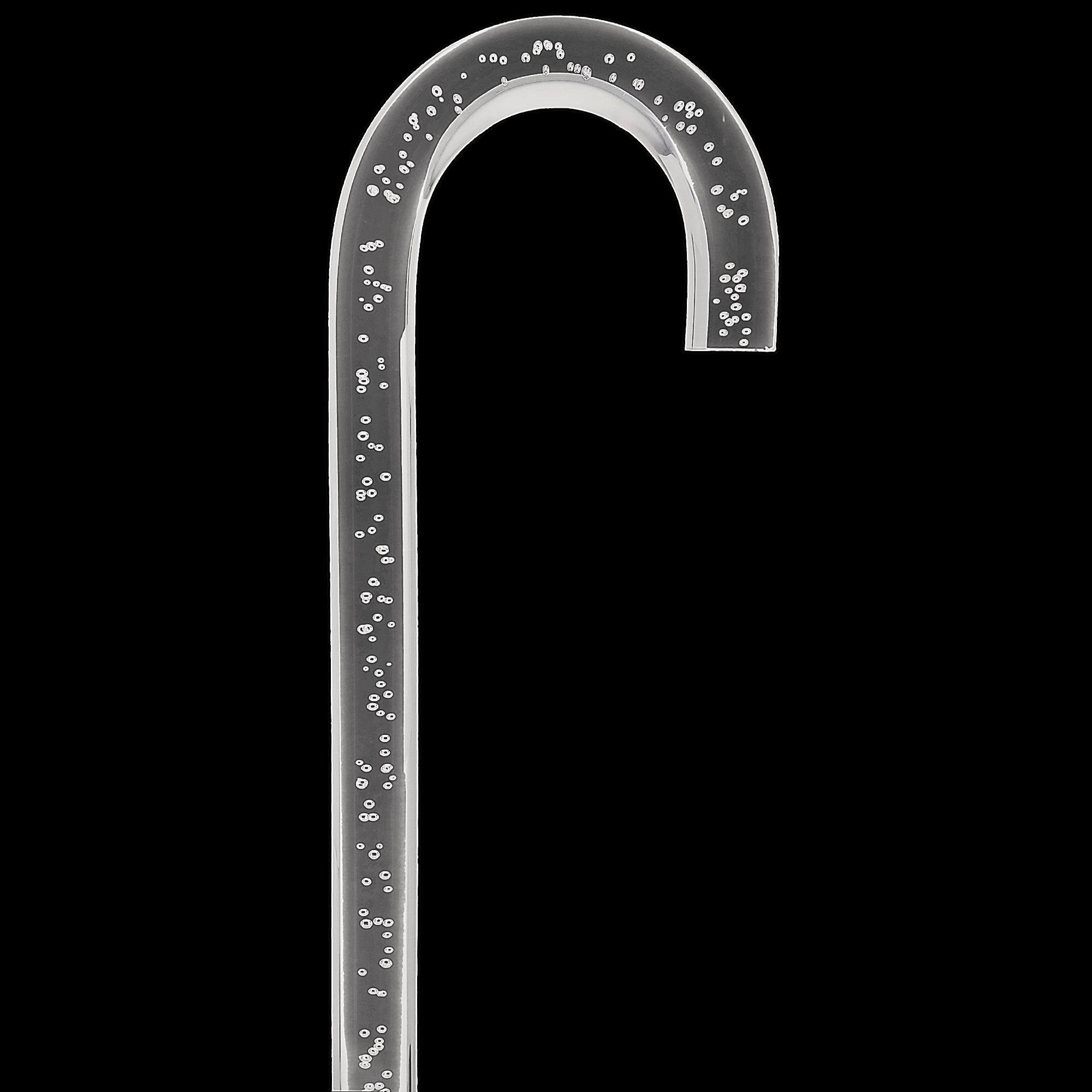 "Bubbles In Ice" - Exquisite Bubblé Elegance: A Translucent Crystal Shaft With Captivating Bubbles