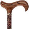 Limited single item listing: Oak Derby Handle with Floral Shaft walking cane