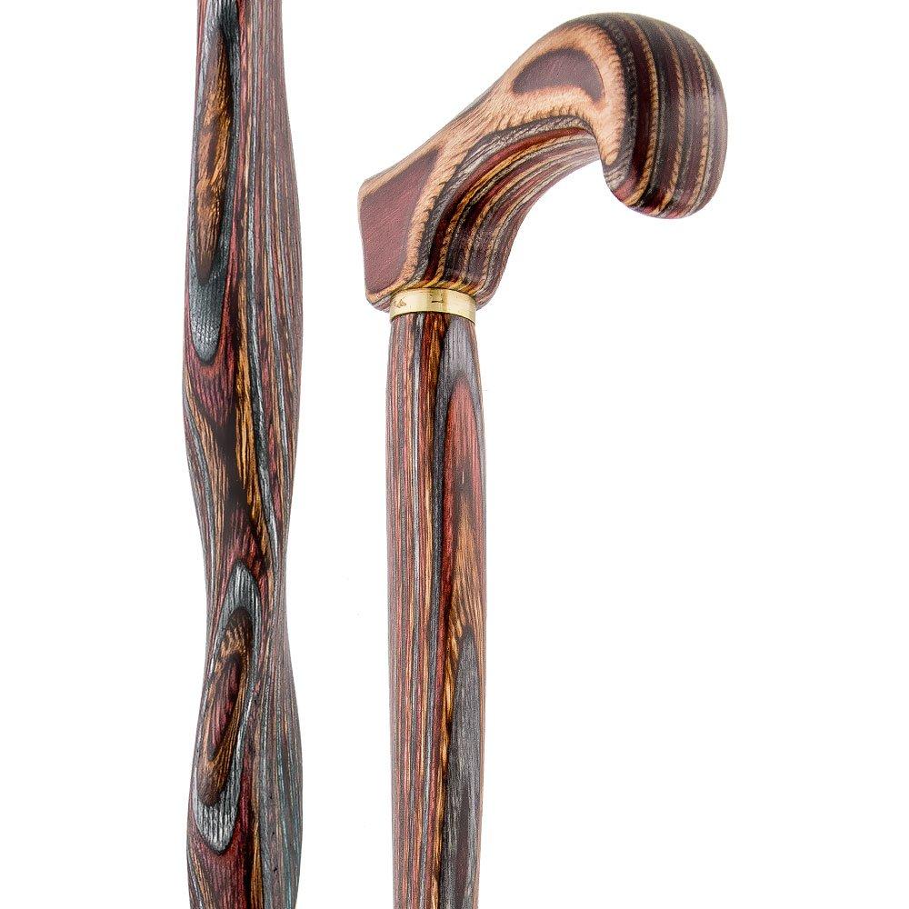 Scratch and Dent USA-Made Twisted Rustic Red Cane: Unique Colorwood