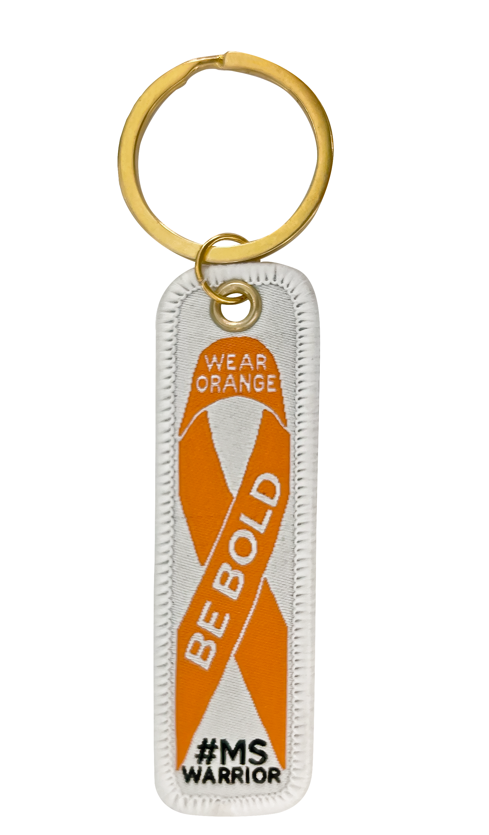"Be Bold Wear Orange" Cane: Orange Streak w/ Floating Bubbles in Clear Shaft