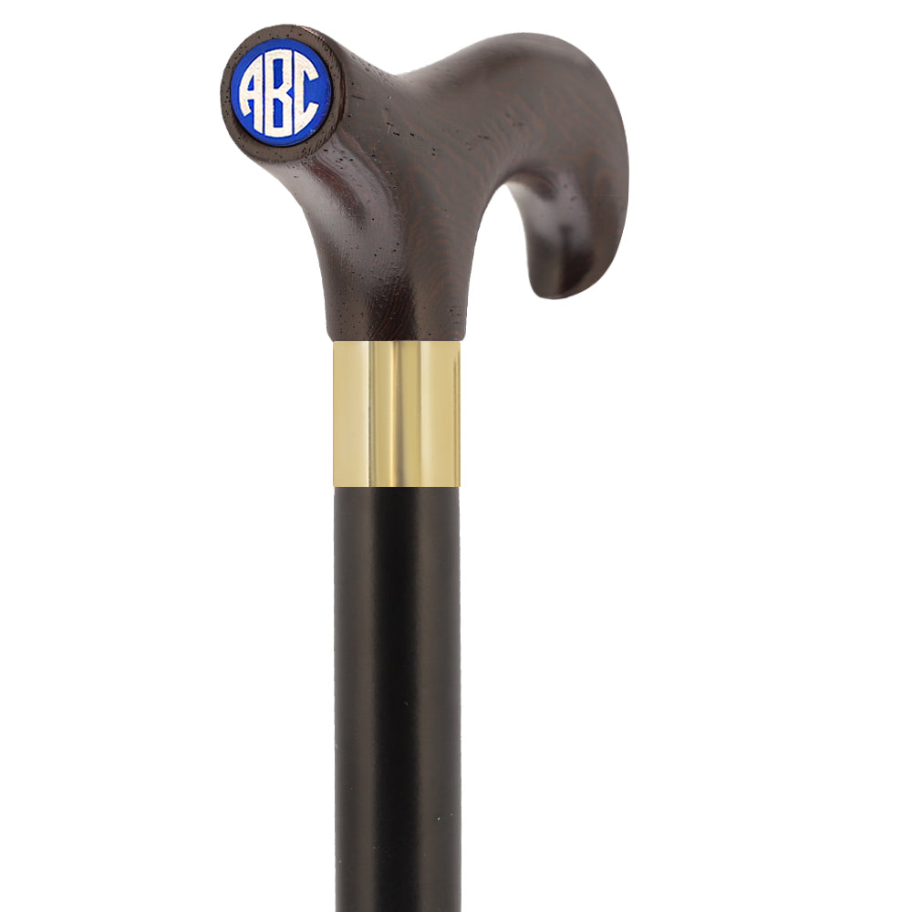 Custom-Engraved Wooden Cane: Choose Color & Personalize
