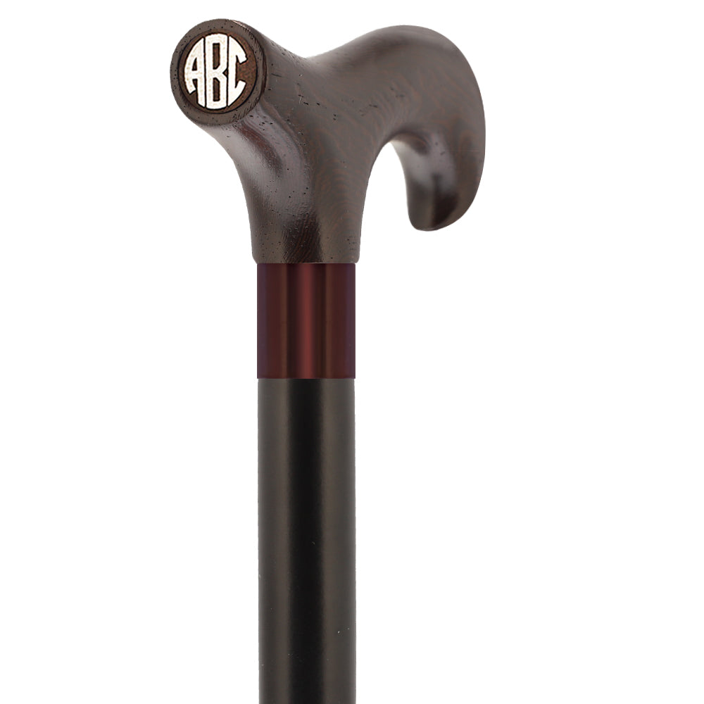 Custom-Engraved Wooden Cane: Choose Color & Personalize