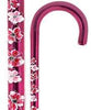 Carbon Canes Magenta Red with Pink Flowers Tourist Carbon Fiber Walking Cane