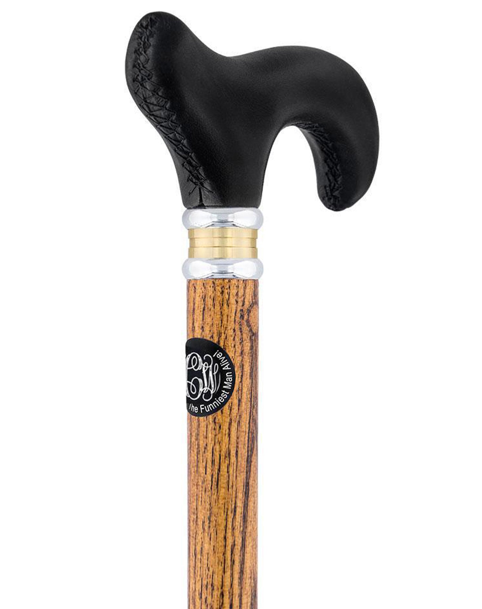 Custom Cane Engraving: Circle in Black Anodized Aluminum