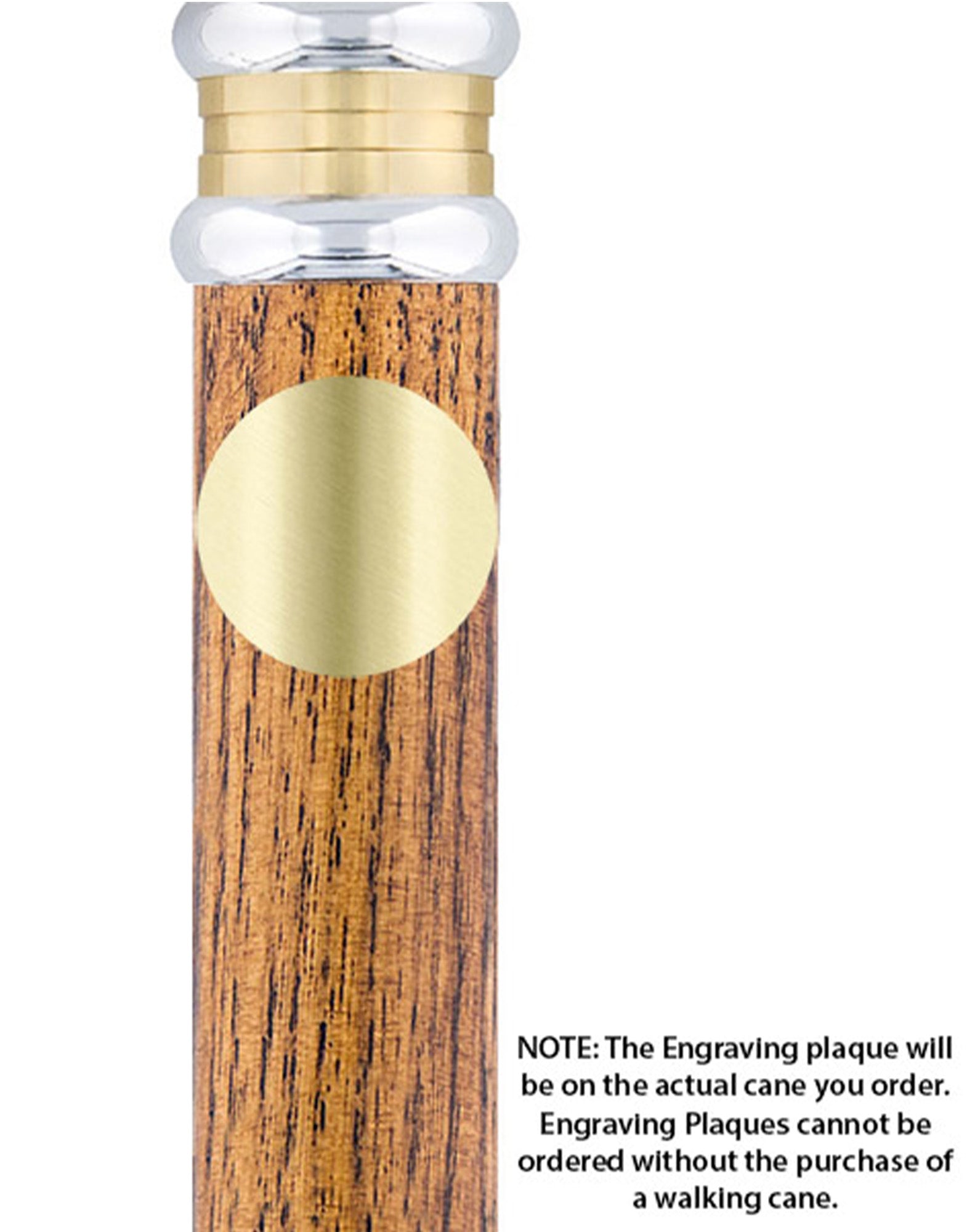 Custom Engraving on Brass Circle: Make Your Cane Unique