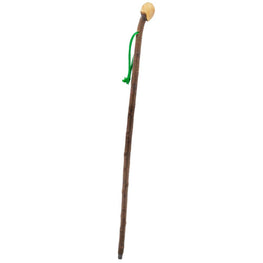Classic Canes Extra Long Root Knobbed Walking Stick w/ Blackthorn Shaft & Green Strap