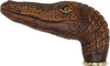 Comoys Alligator Head Walking Cane With Beechwood Shaft and Brass Collar