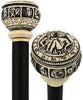 Comoys Comoys Astrological Gemini Handle Walking Cane w/ Custom Shaft and Collar