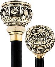 Comoys Astrological Scorpio Walking Cane with Black Beechwood Shaft