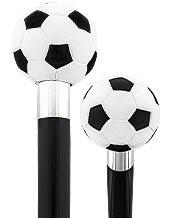 Comoys Soccer Ball Walking Cane with Custom Shaft and Collar