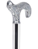 Crystal Elegance Chrome Derby Cane with Invisible Acrylic Shaft Options