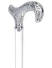 Crystal Elegance Chrome Derby Cane with Invisible Acrylic Shaft Options