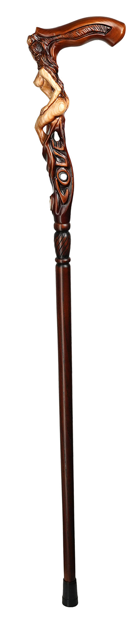Mother Nature: Oak Wood Artisan Intricate Handcarved Cane