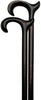 HARVY Mens Righthand Ergonomical Handle Walking Cane w/ Scorched Walnut Stained Beechwood Shaft