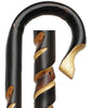 HARVY Sheppard Spiral Tourist Handle Walking Cane With Chestnut Shaft