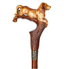 Brown Labrador / Golden Retriever Dog Intricate Handcarved Cane