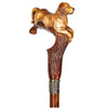 Brown Labrador / Golden Retriever Dog Intricate Handcarved Cane