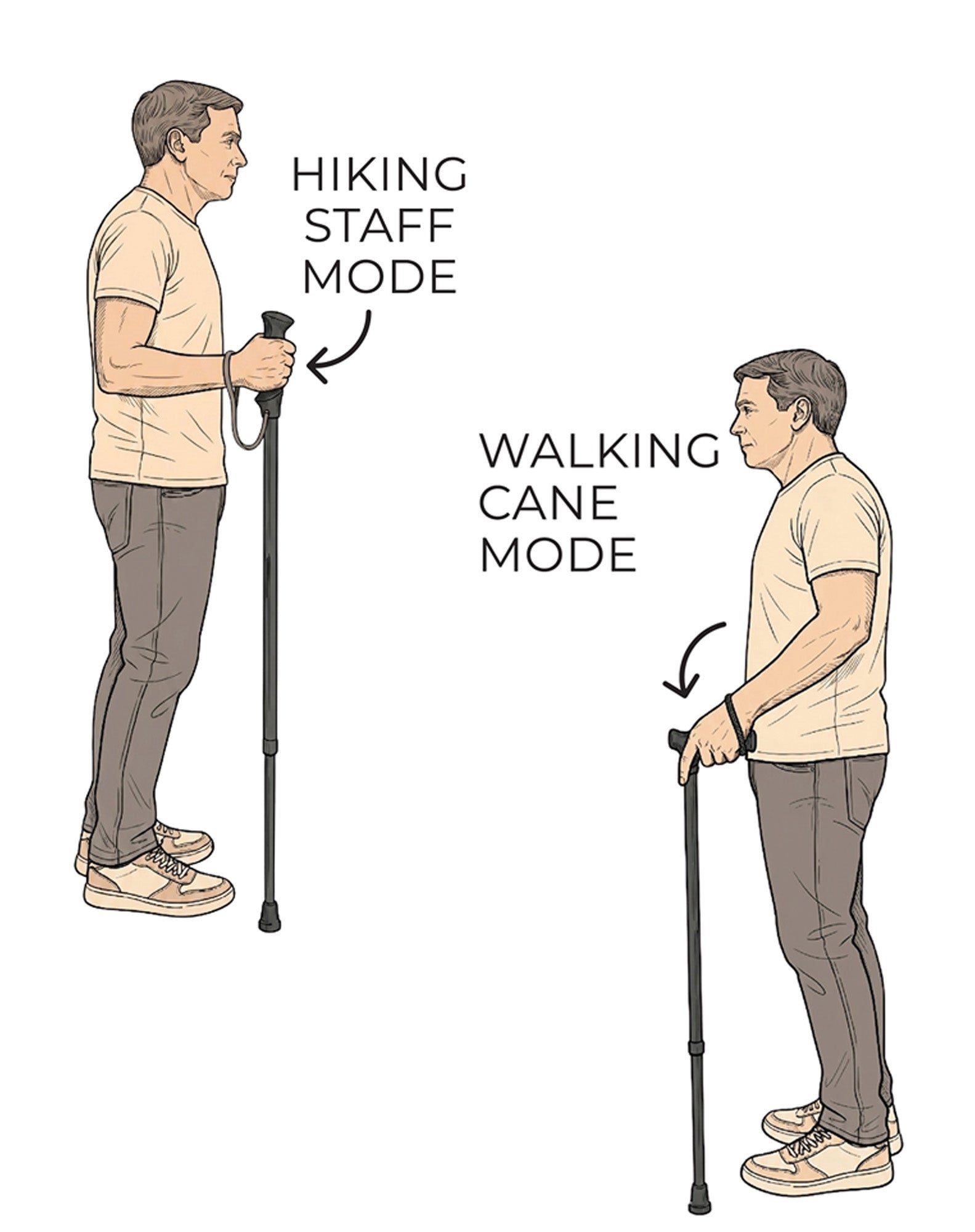 National Park Designer Adjustable Walking Hiking Staff
