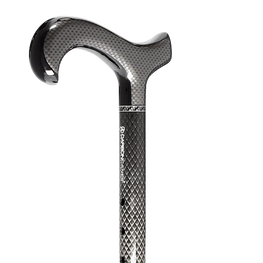 Scratch and Dent Premium Carbon Fiber Cane, Tripe Wound, Adjustable & Foldable V3479