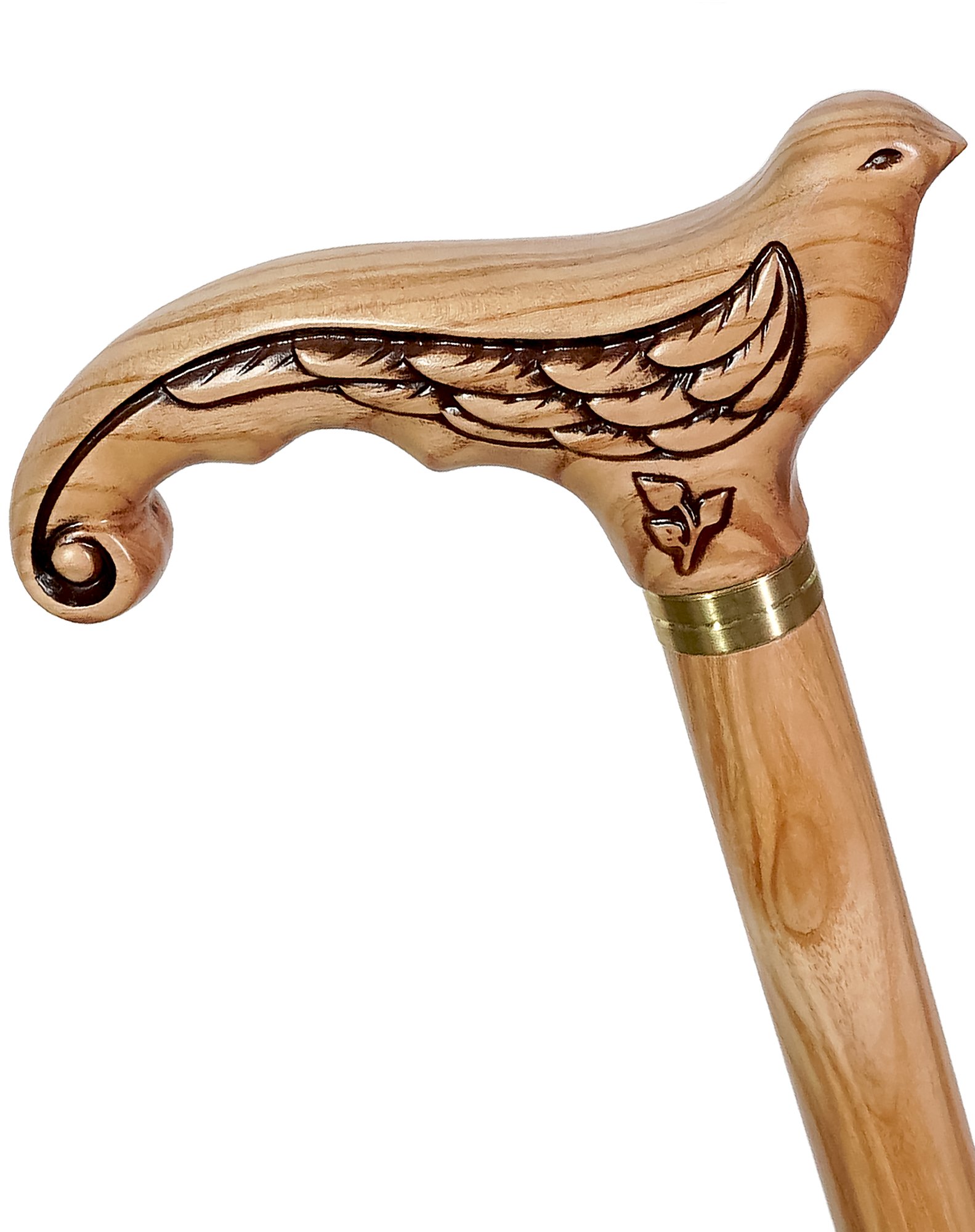 Swallow Under the Tree: Artisan Intricate Hand-Carved Cane