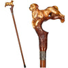 Brown Labrador / Golden Retriever Dog Intricate Handcarved Cane