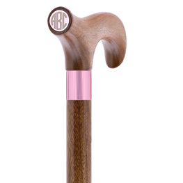 Custom-Engraved Wooden Cane: Choose Color & Personalize
