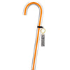 "Be Bold Wear Orange" Cane: Orange Streak w/ Floating Bubbles in Clear Shaft