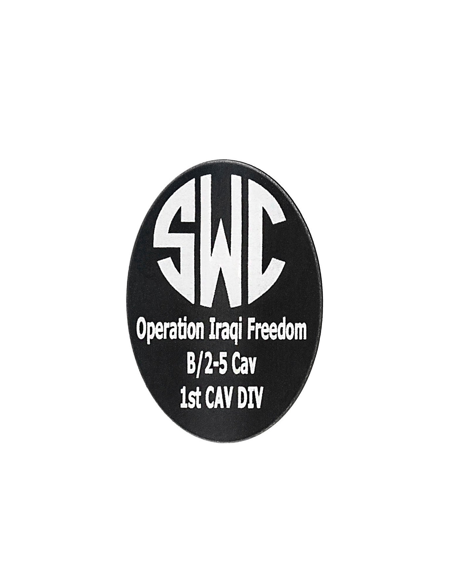 Custom Cane Engraving - Oval Black Anodized Aluminum