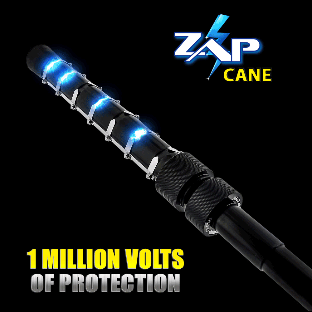 Zap Cane - Stun Gun Rechargeable Cane with LED Flashlight