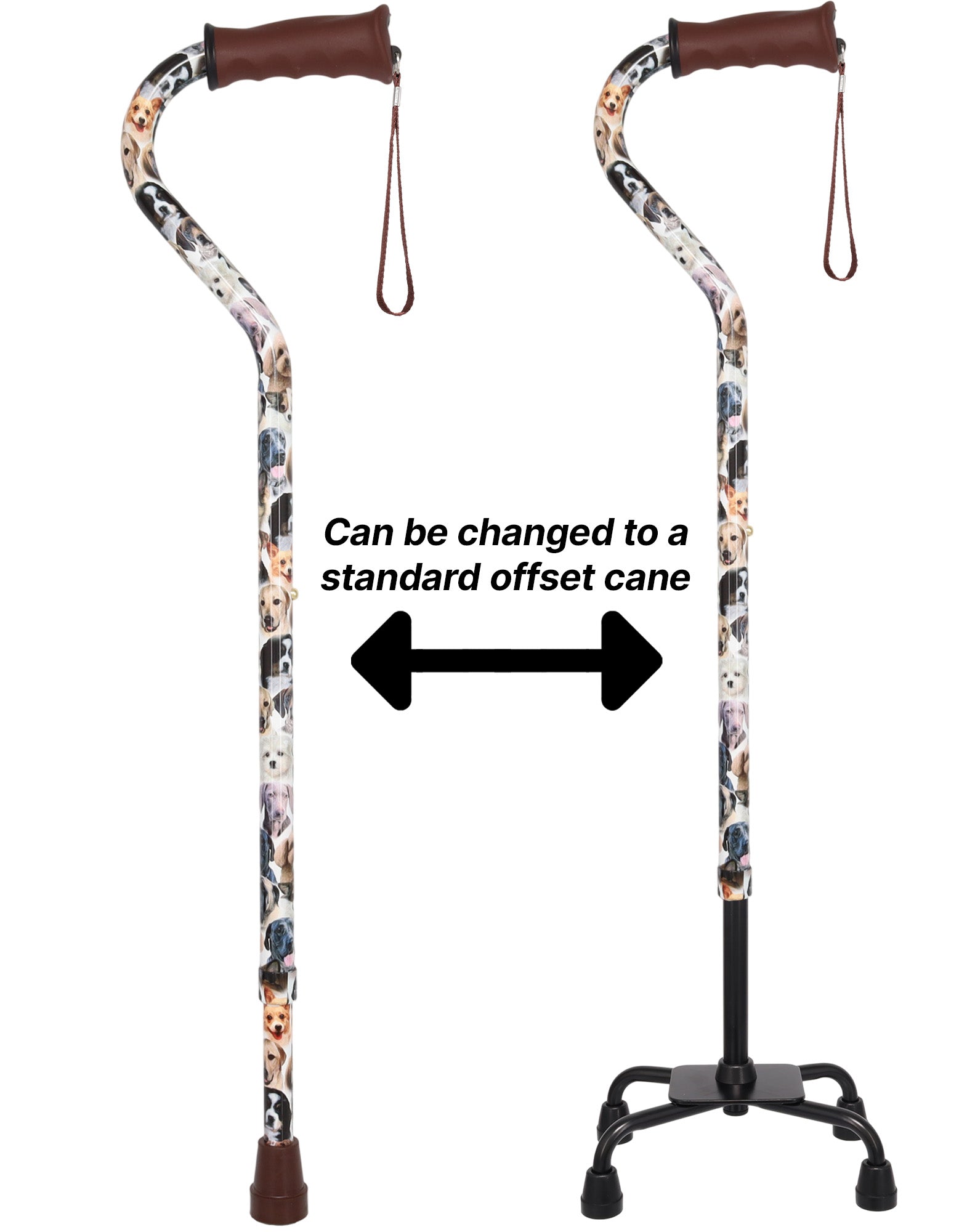 Dog Lovers: Supportive Quad Base Cane - Comfort Grip