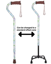 Heavenly Gardens: Supportive Quad Base Cane - Comfort Grip