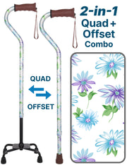 Heavenly Gardens: Supportive Quad Base Cane - Comfort Grip