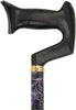 Royal Canes Purple Majesty Adjustable Orthopedic Handle Walking Cane with Brass Collar