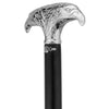 Royal Canes Chrome Plated Double Eagle T-Handle Walking Cane With Black Beechwood Shaft