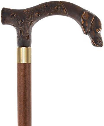 Royal Canes Devoted & Loyal Dog Wooden Fritz Handle Cane w/ Custom Shaft & Collar