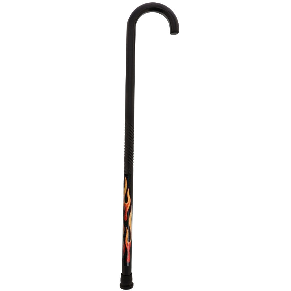 Dr. House's Exact Replica: Flame Tourist Cane - Black Beechwood