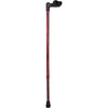 Royal Canes Extra Long Burgundy Swirl Palm-Grip Walking Cane w/ Adjustable Aluminum Shaft & Wooden C