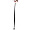 Royal Canes XL Genuine Mahogany Ash Fritz Cane w/ Black Beechwood Shaft & Silver collar