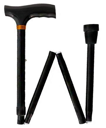 Royal Canes Black Adjustable Folding Cane with T Shape Handle