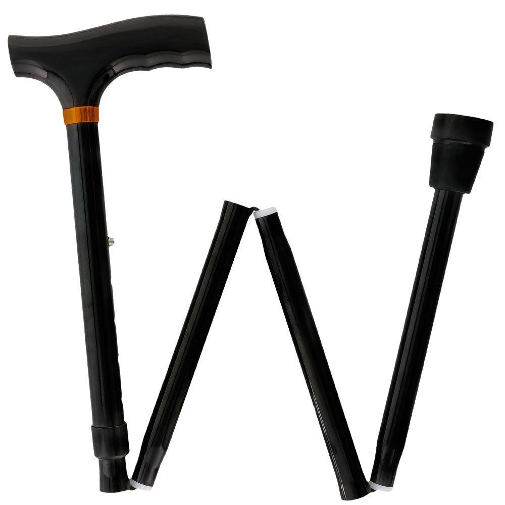 Scratch and Dent Chrome Fritz Handle Walking Cane w/ Black Adjustable
