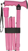 Royal Canes Folding Adjustable Pink Comfort Grip Walking Cane with Pink Ribbon