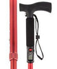 Royal Canes Red Healthy Exercise Adjustable Walking Cane w/ Digital Display