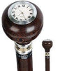 Royal Canes Wenge Wood Large Knob Clock Handle Walking Stick With Wenge Wood Shaft and Two Tone Collar