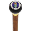 Royal Canes U.S. Air Force Black Round Knob Cane w/ Custom Wood Shaft & Collar